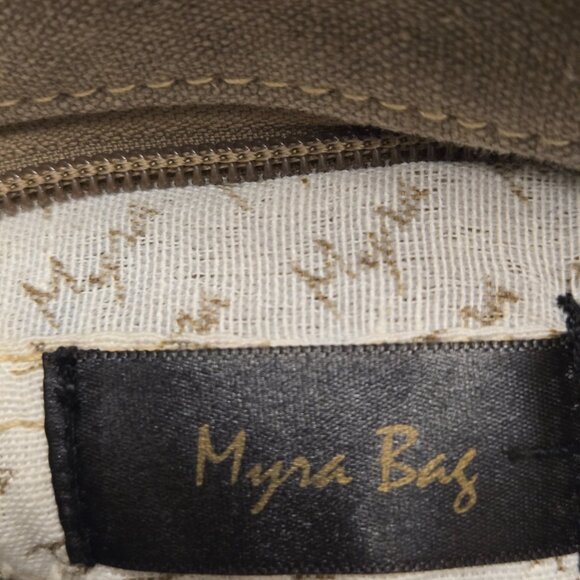 MYRA BAG Women's 100% Cotton/Leather Patchwork Design Crossbody Bag - Medium - Picture 13 of 16